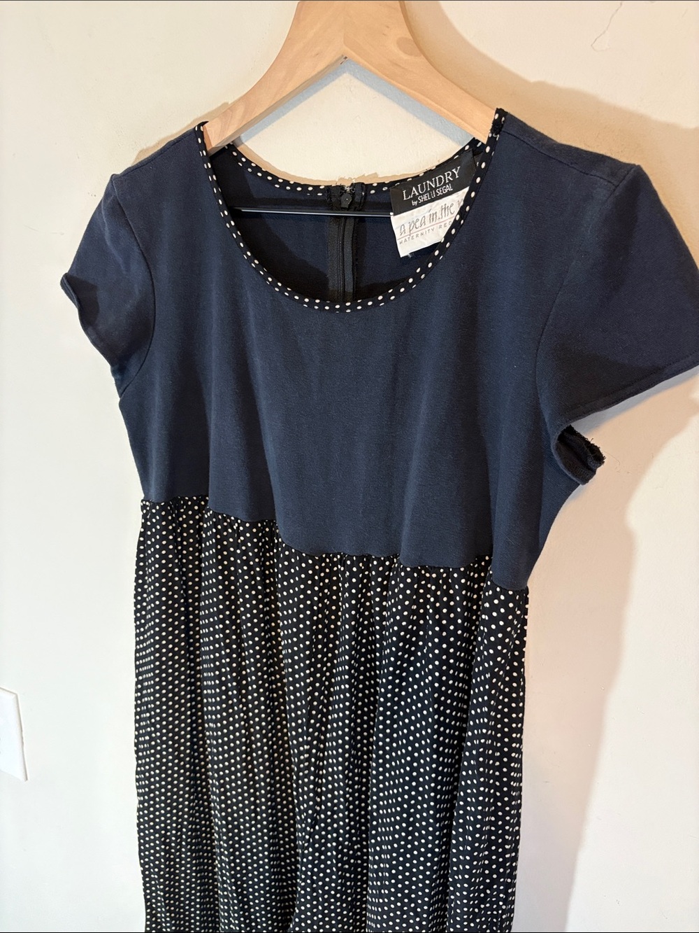 Vintage 90s Maternity Hot Mom To Be Baddie Mini Polka Dot Wide Leg Jumpsuit VTG